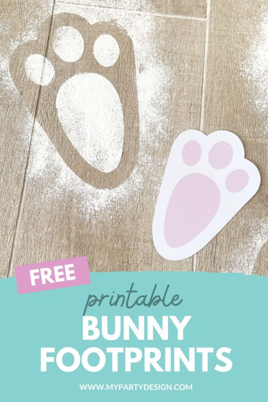 free printable bunny footprints template for easter