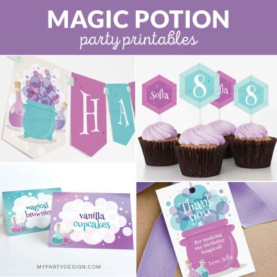 magic potion birthday party printables
