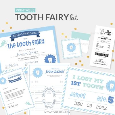 tooth fairy kit printables for boys