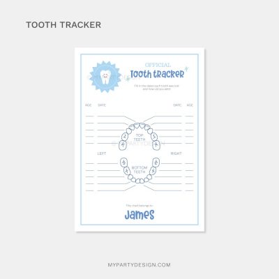 printable tooth tracker for boys