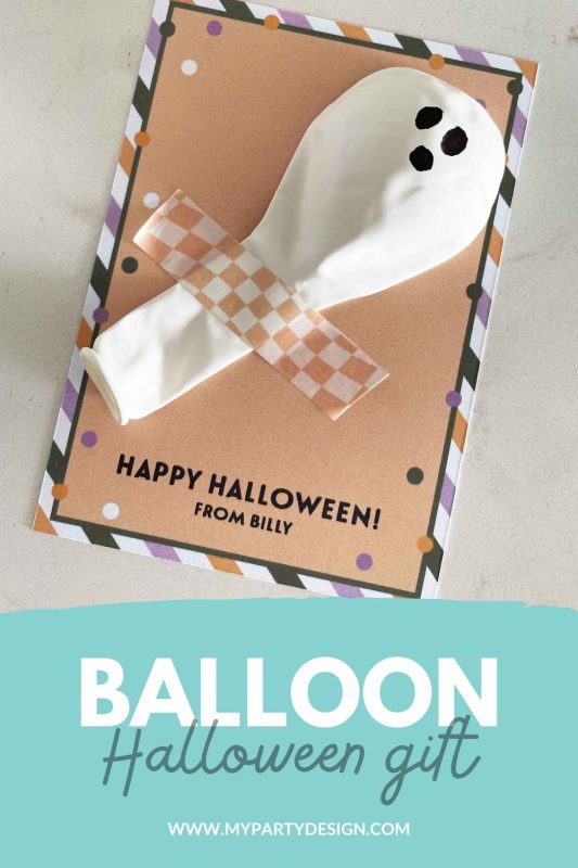easy balloon halloween gift for class or students