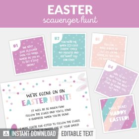 Easter scavenger hunt clues for kids