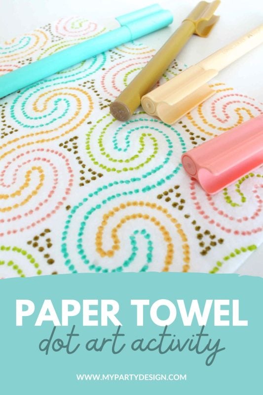 paper towel dot art activity blog