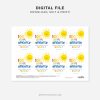 printable 100 Days Brighter Tag with sun illustration for the 100th day of school