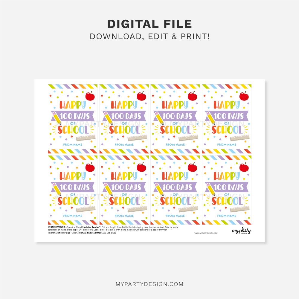 100-DAYS-SCHOOL-HAPPY-100-DAYS-GIFT-TAGS-00C printable happy 100 days of school tag