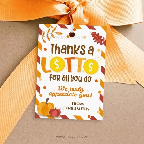 thanks a lotto gift tag for fall lottery appreciation gifts
