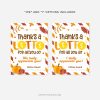 fall thanks a lotto gift tag for lottery appreciation gifts