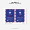 printable red white and blue 4th of July bbq party invitation for Independence Day celebration