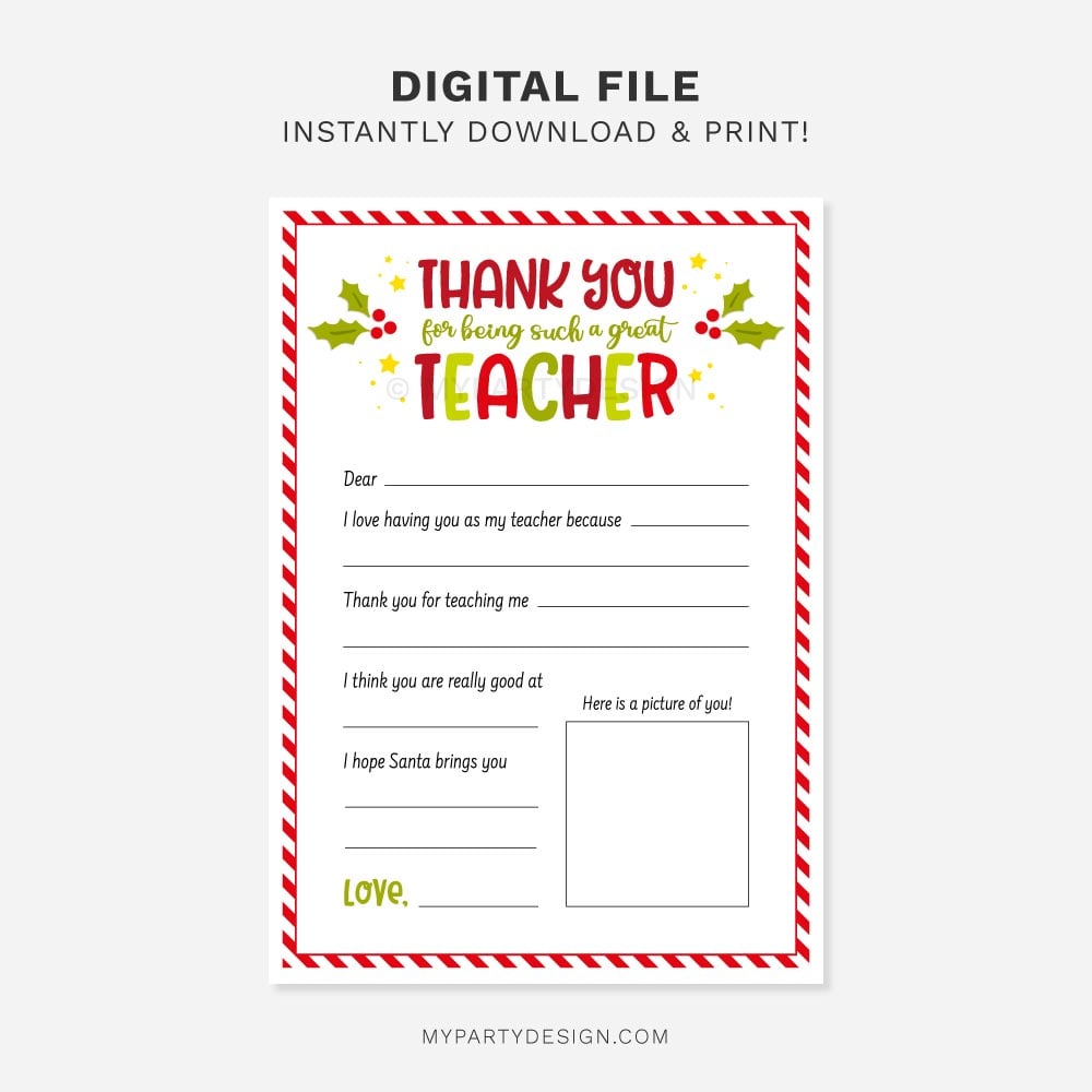 ALL-ABOUT-MY-TEACHER-CHRISTMAS-LETTER-00B printable teacher Christmas letter template