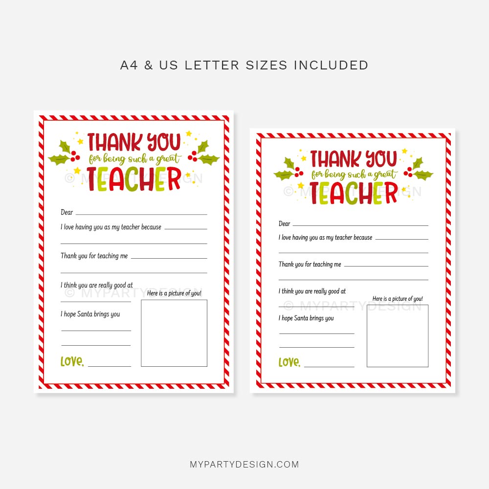 ALL-ABOUT-MY-TEACHER-CHRISTMAS-LETTER-00C printable all about my teacher interview for Christmas or end of year