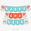 happy CNA week banner in turquoise and red colours for nurse appreciation decor