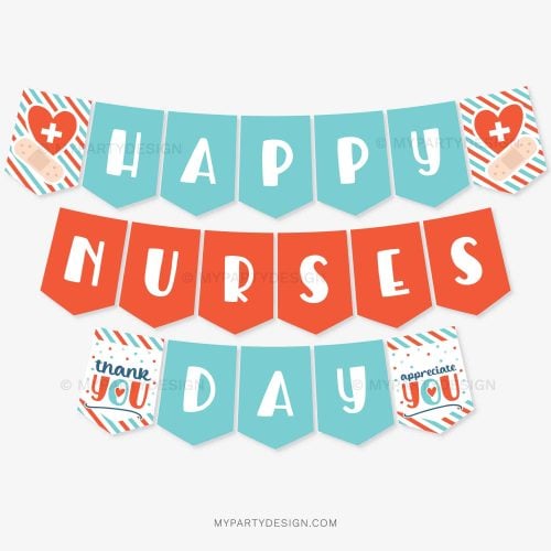 happy nurses day banner for nurse appreciation decoration