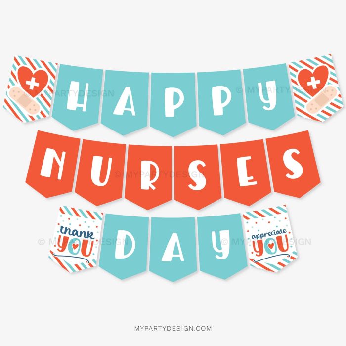 happy nurses day banner for nurse appreciation decoration