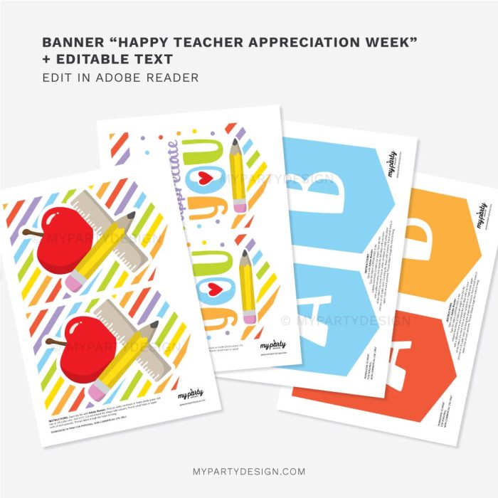 printable happy teacher appreciation week banner
