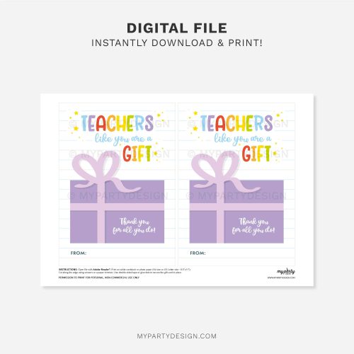 printable teachers like you gift card holder for teacher appreciation gifts