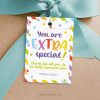 you are extra special gift tag for staff, volunteers or teacher appreciation gifts