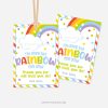 rainbow appreciation gift tags that read "I'm over the rainbow for you! Thank you for all that you do!"