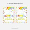 rainbow appreciation gift tags that read "We're over the rainbow for you! Thank you for all that you do!"