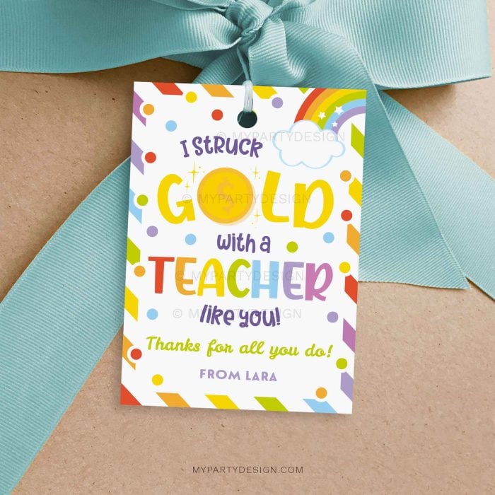 teacher gold gift tag for teacher appreciation week gifts