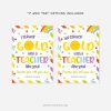 chocolate coins teacher appreciation gift tags that read "we struck gold with a teacher like you"