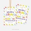 colourful gift tags that read "you are a lifesaver, thank you for all that you do"