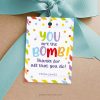 you are the bomb gift tag for staff, volunteers or teacher appreciation gifts