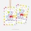 colourful gift tags for appreciation gift tags that read "You are the bomb! Thanks for all that you do!"