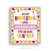 bursting with appreciation sign for teacher appreciation week