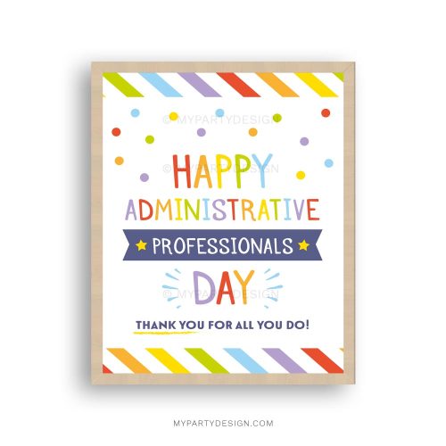 admin staff recognition day sign for administrative professionals day
