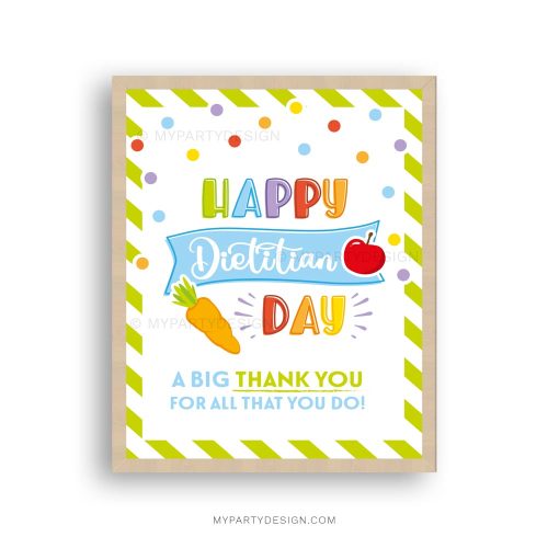 happy dietitian day print sign