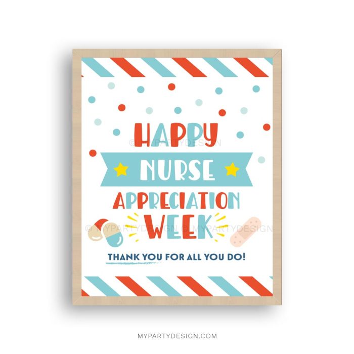 8x10 happy nurse appreciation week sign