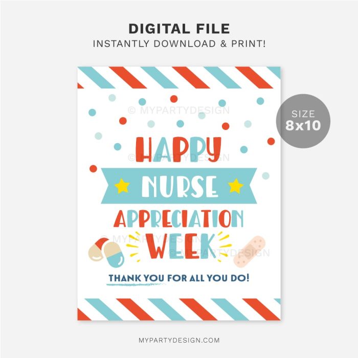 printable happy nurse appreciation week sign
