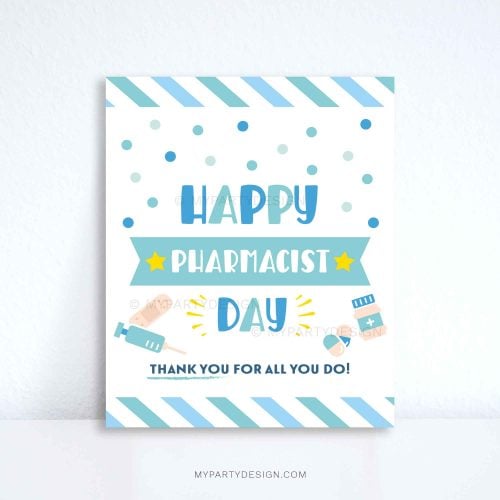 happy pharmacist day sign for pharmacy staff appreciation