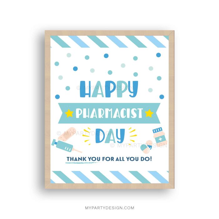 happy pharmacist day sign for pharmacy staff appreciation