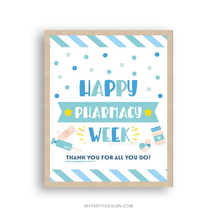 happy pharmacy week sign for pharmacy staff appreciation