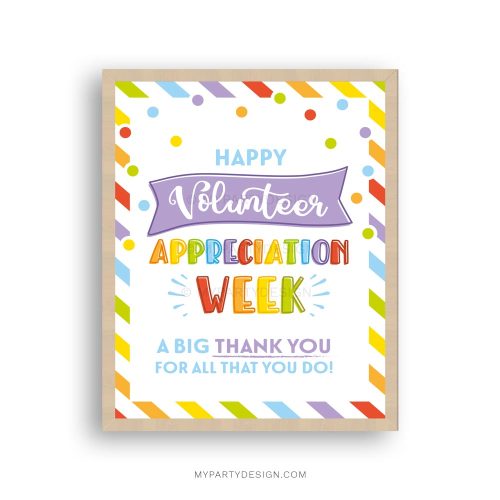 volunteer appreciation week sign