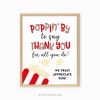 poppin by to say thank you popcorn sign for staff, volunteers or teacher appreciation