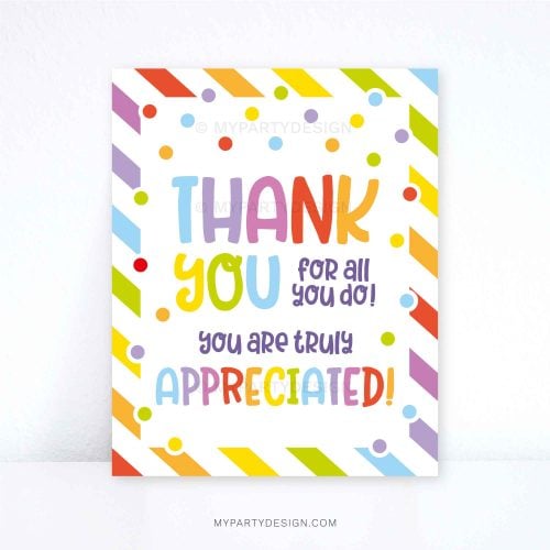 thank you for all you do sign for volunteers, staff or teacher appreciation
