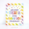 treat to say thank you sign for staff, volunteers or teacher appreciation