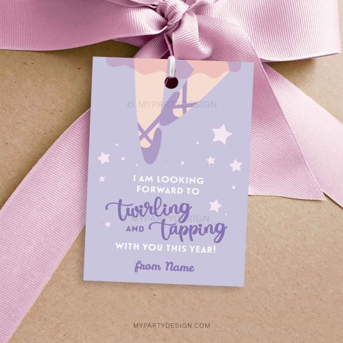 ballet teacher gift tag for students or dance team members at the start of the season