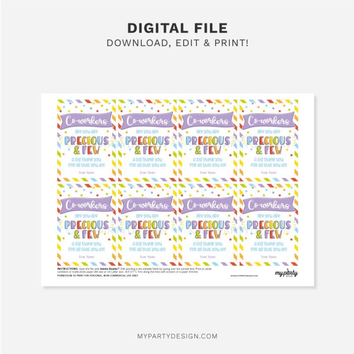 printable coworker appreciation tag for work colleagues appreciation gifts