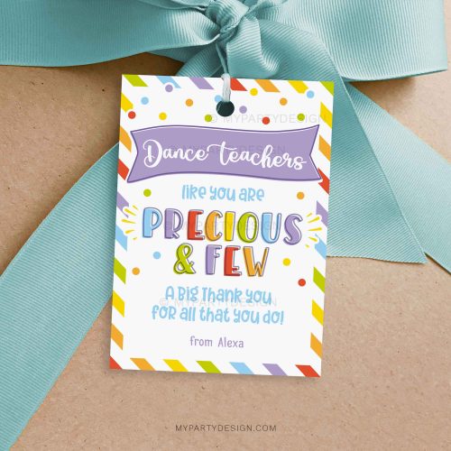 dance teacher appreciation gift tag for school principals day gifts