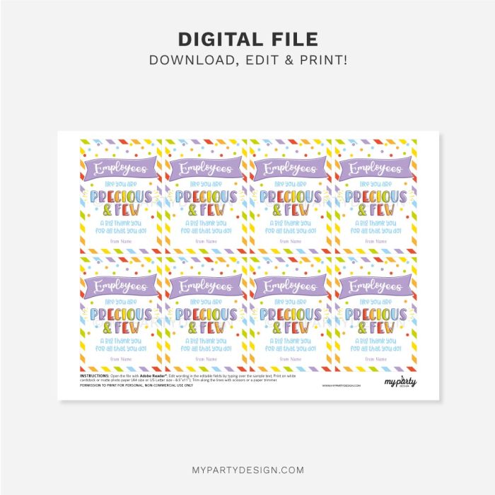 printable employee appreciation tag for staff appreciation week gifts