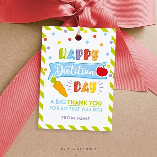 happy dietitian day tags for dietician appreciation gifts