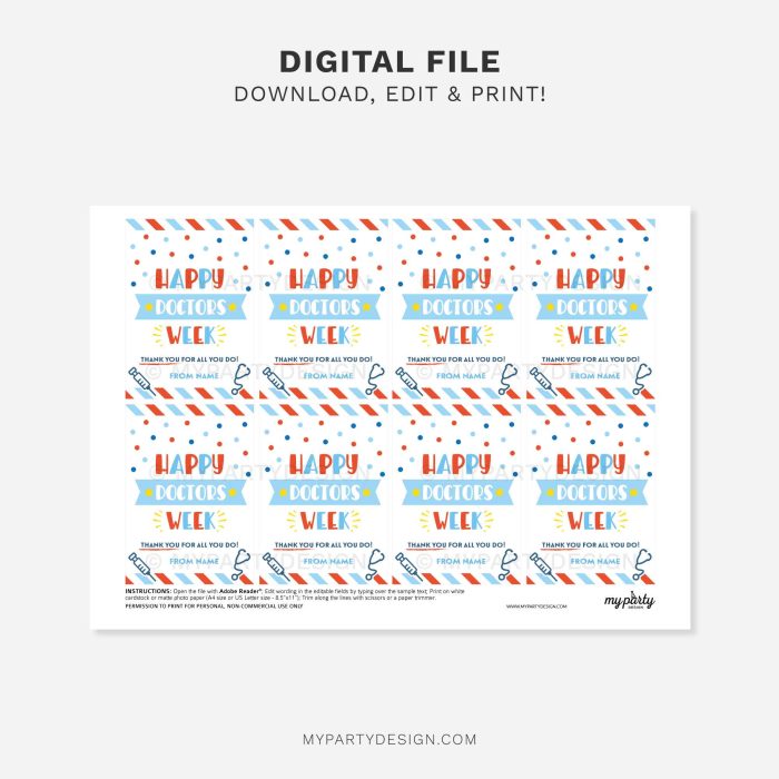 printable happy doctors week tag for doctor appreciation gifts