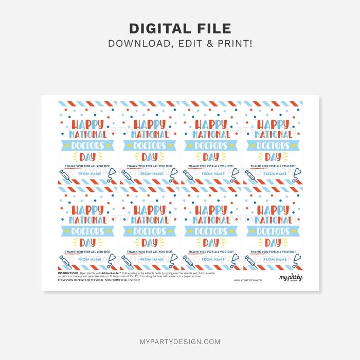 printable happy national doctors day tag for doctor appreciation gifts