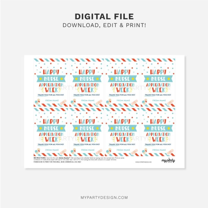 printable happy nurse appreciation week gift tags