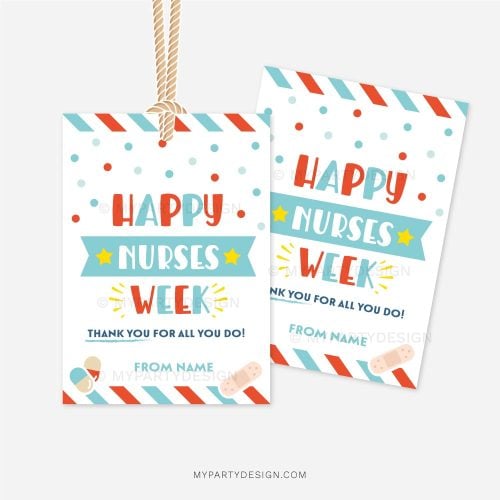 happy nurses week tag for nurse appreciation