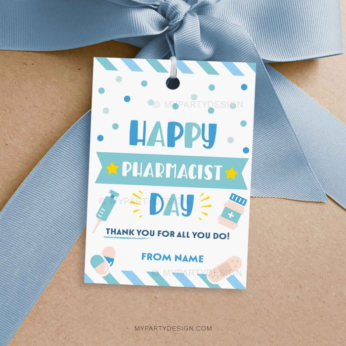 happy pharmacist day tag for appreciation gifts