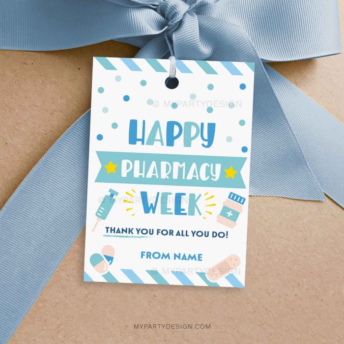 happy pharmacy week tag for pharmacist appreciation gifts
